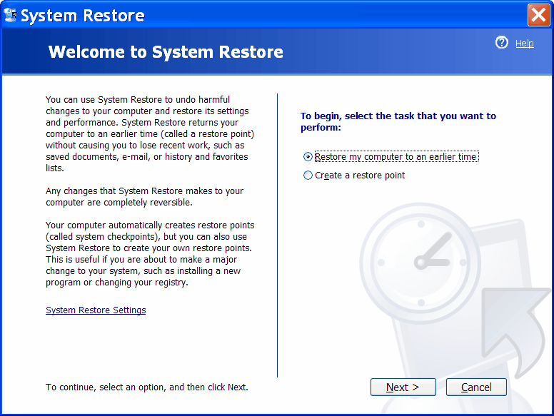 System Restore